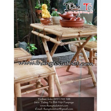 cho thuê bàn ghế tre 2